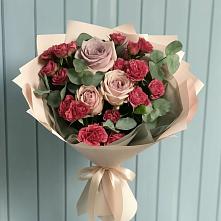 Букет цветов из:  Гвоздики и Розы #REPLACE_PRED# Коченёво